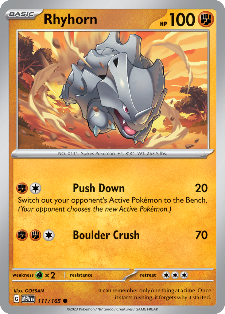 Rhyhorn (Holo reverse)