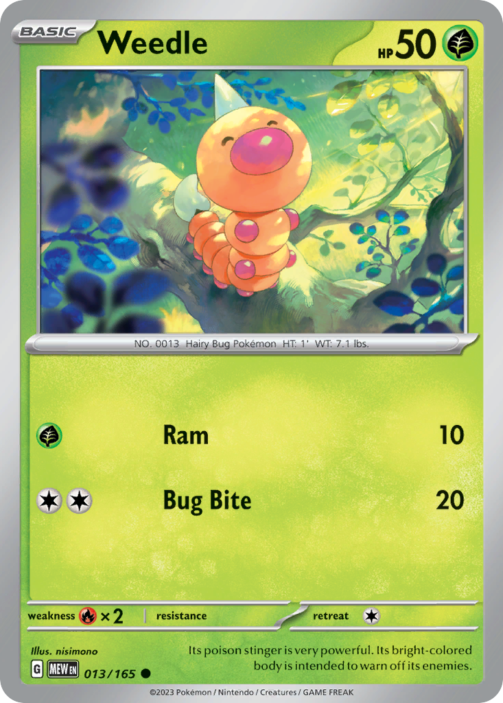 Weedle ( holo reverse)