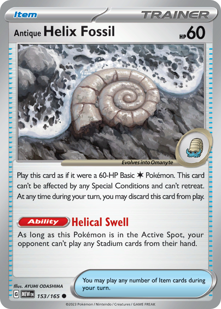 Antique Helix Fossil(Holo reverse)