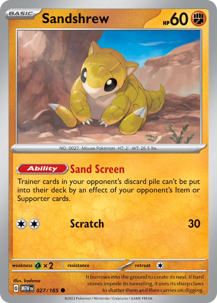 Sandshrew (Holo reverse)
