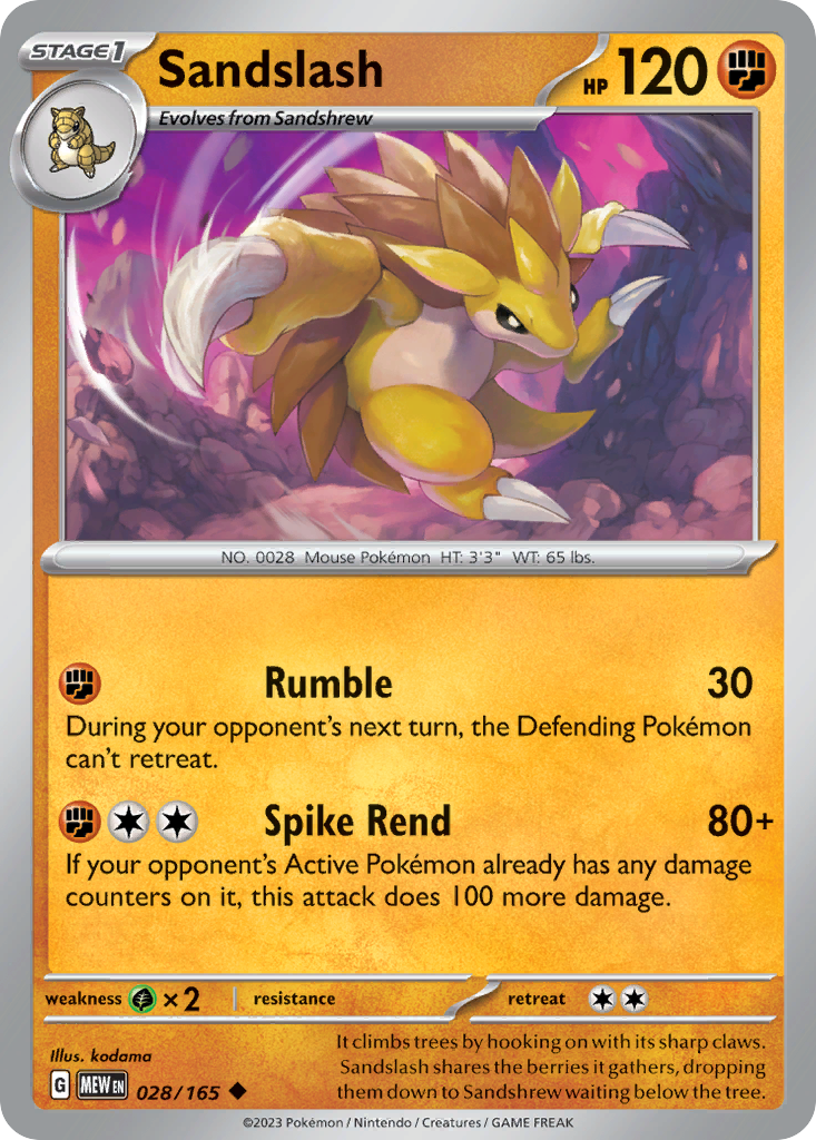 Sandslash (Holo reverse)