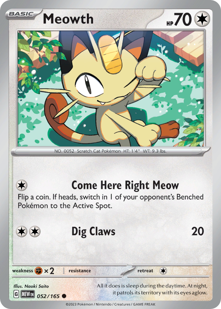 Meowth (Holo reverse)