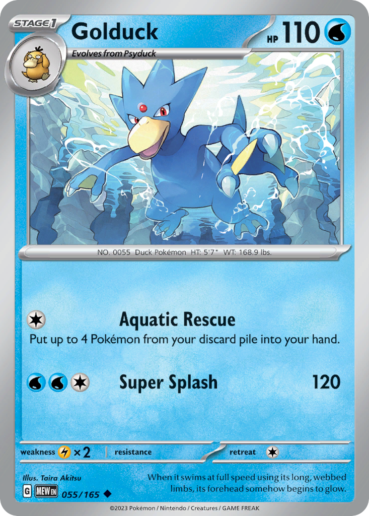 Golduck (Holo reverse)