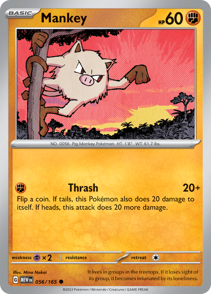 Mankey (Holo reverse)